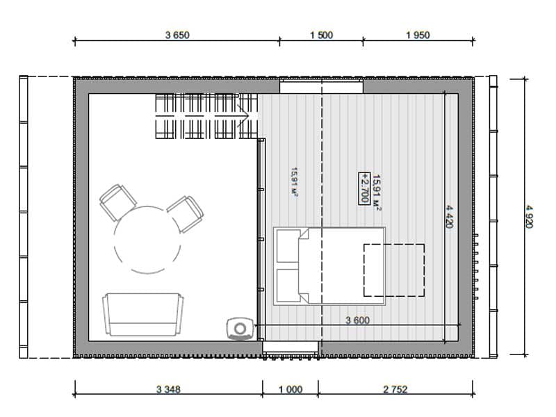 Dom modułowy DH35-2 – DomiHaus, zdjęcie 5