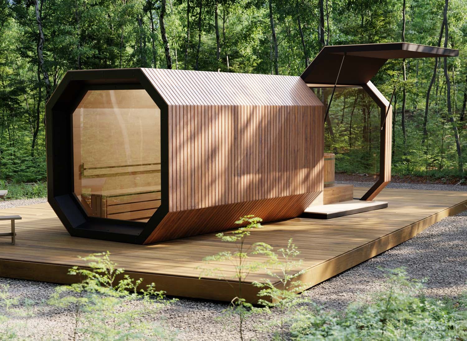Sauna ogrodowa Q-Premium – Wooden Dream House, zdjęcie 6