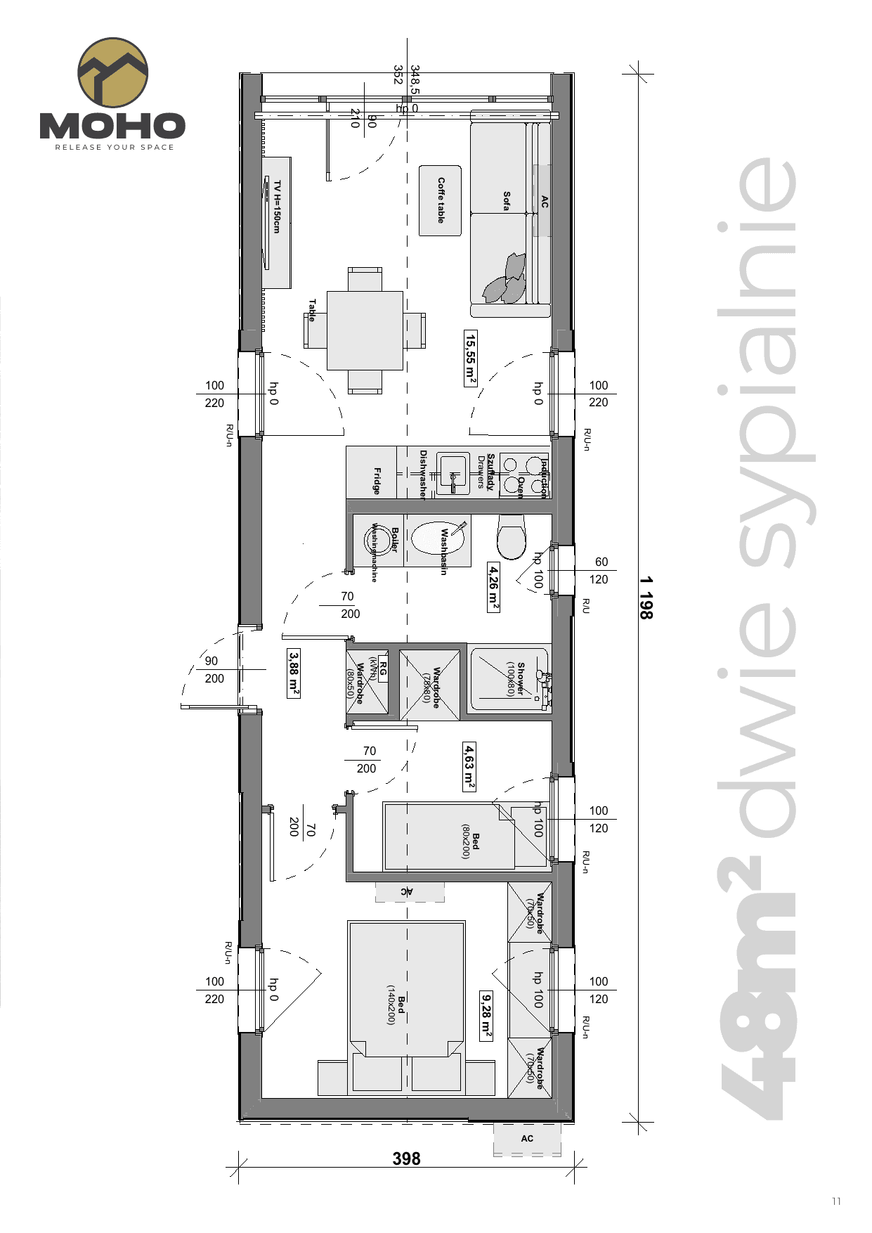 MOHO Fjord 48m², rzut kondygnacji
