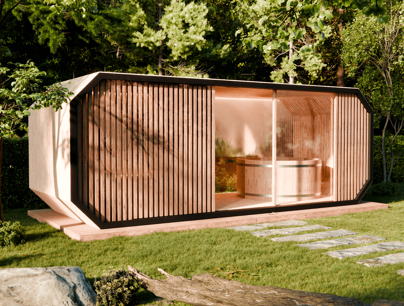 Sauna ogrodowa Q-Prestige – Wooden Dream House, zdjęcie 3
