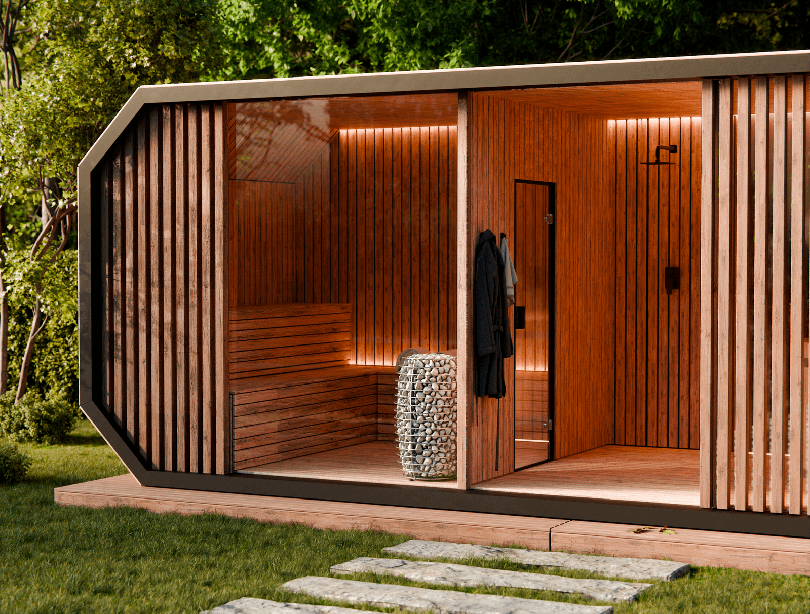 Sauna ogrodowa Q-Prestige – Wooden Dream House, zdjęcie 2