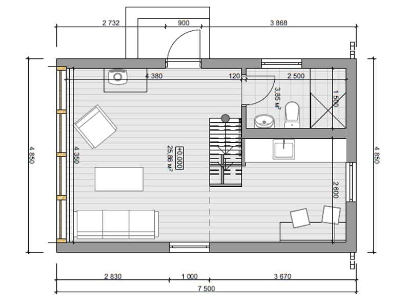 Dom modułowy DH35-1 – DomiHaus, zdjęcie 4