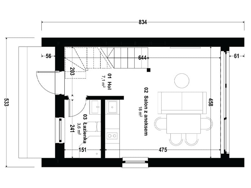 Dom modułowy DH44 – DomiHaus, zdjęcie 6