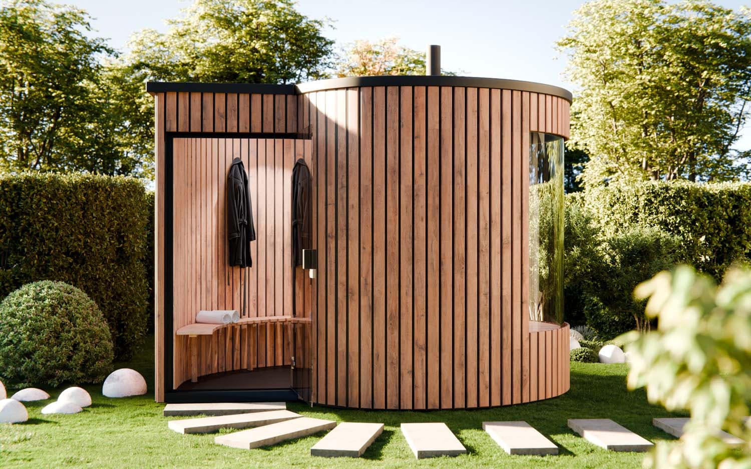 Sauna ogrodowa Shell – Wooden Dream House, zdjęcie 3