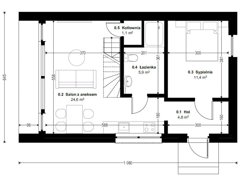 Dom modułowy DH70-2 – DomiHaus, zdjęcie 6