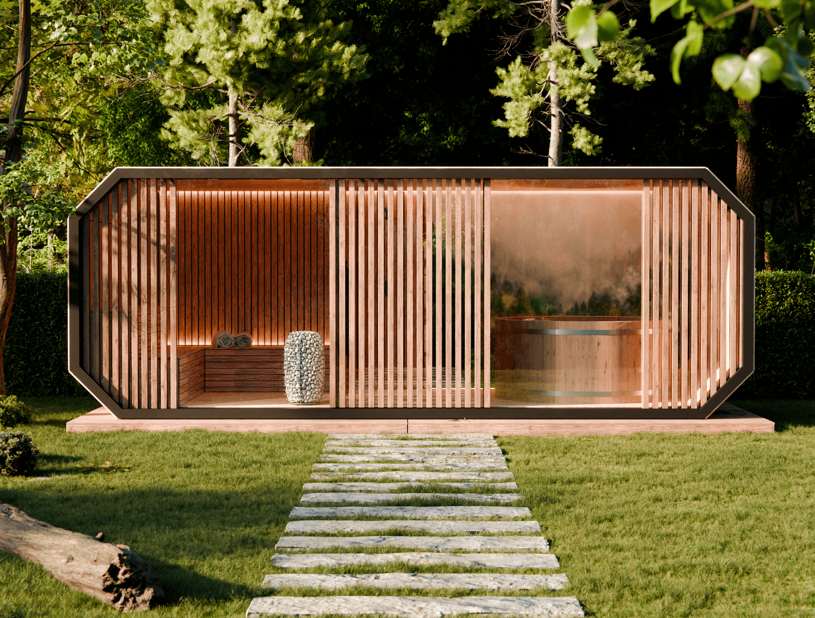 Sauna ogrodowa Q-Prestige – Wooden Dream House, zdjęcie 4