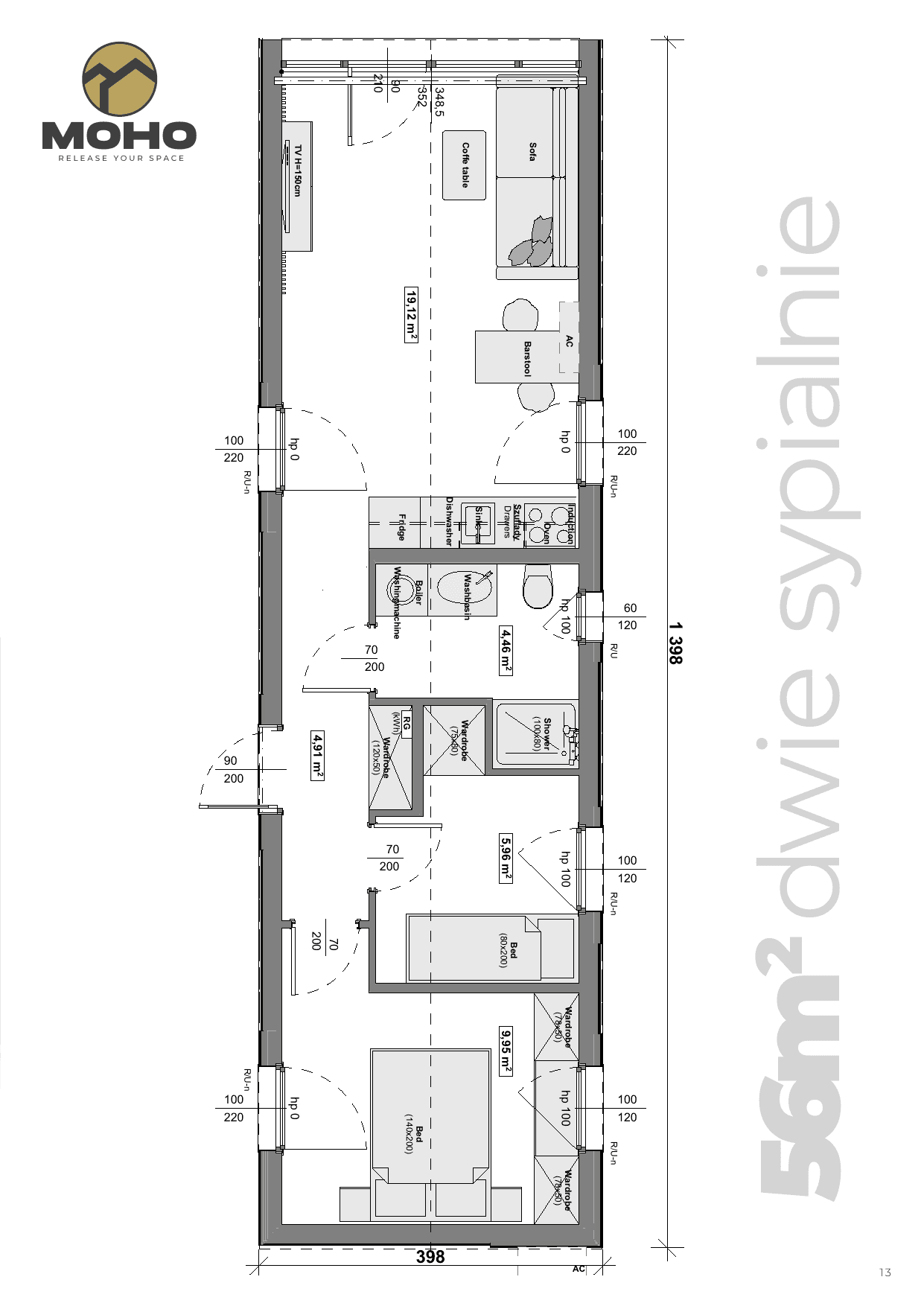 MOHO Fjord 56m², rzut kondygnacji