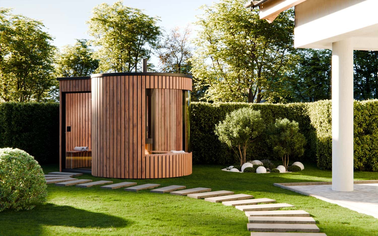Sauna ogrodowa Shell – Wooden Dream House, zdjęcie 4