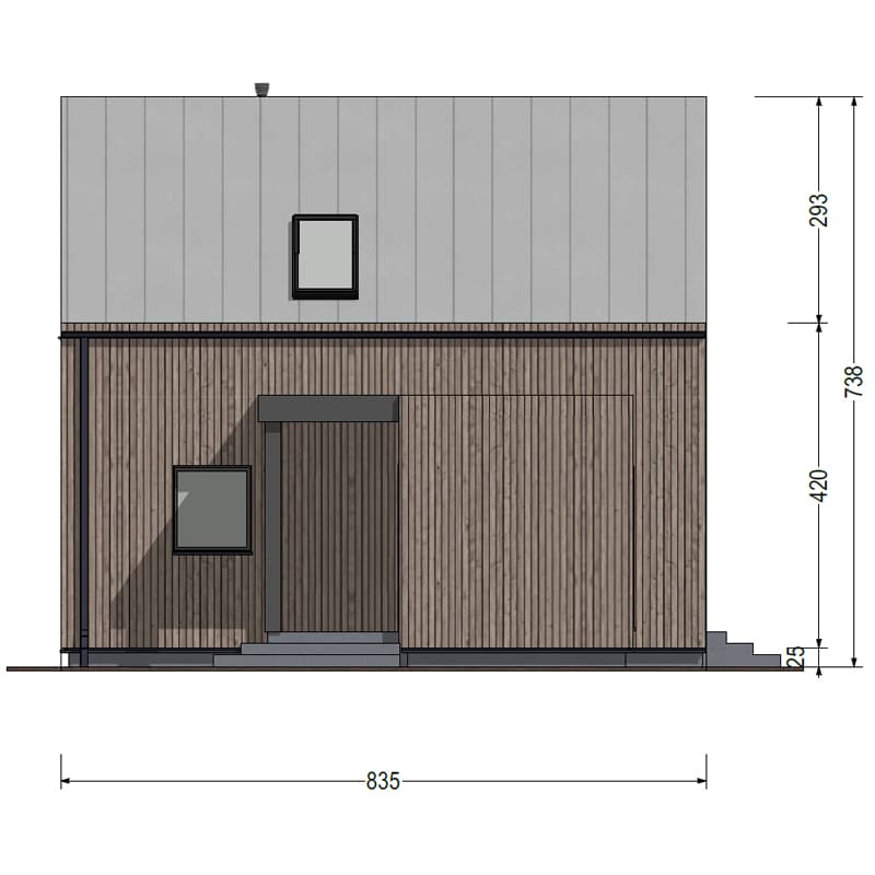Dom modułowy DH47-2P z przedsionkiem – DomiHaus, zdjęcie 4