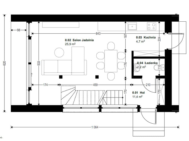 Dom modułowy DH70-1 – DomiHaus, zdjęcie 6