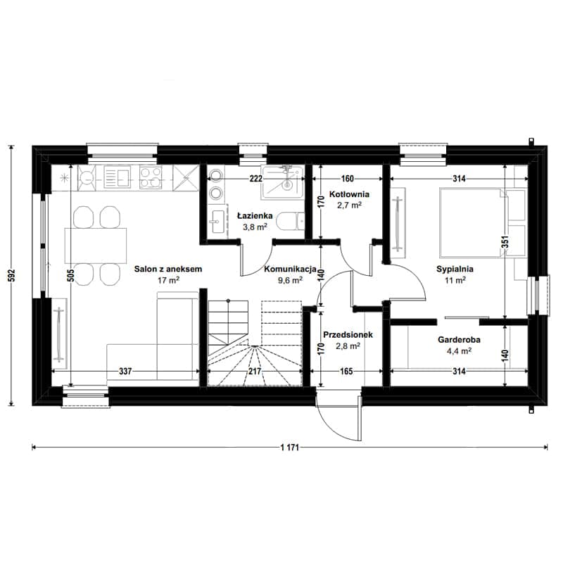 Dom modułowy DH70-4 – DomiHaus, zdjęcie 6