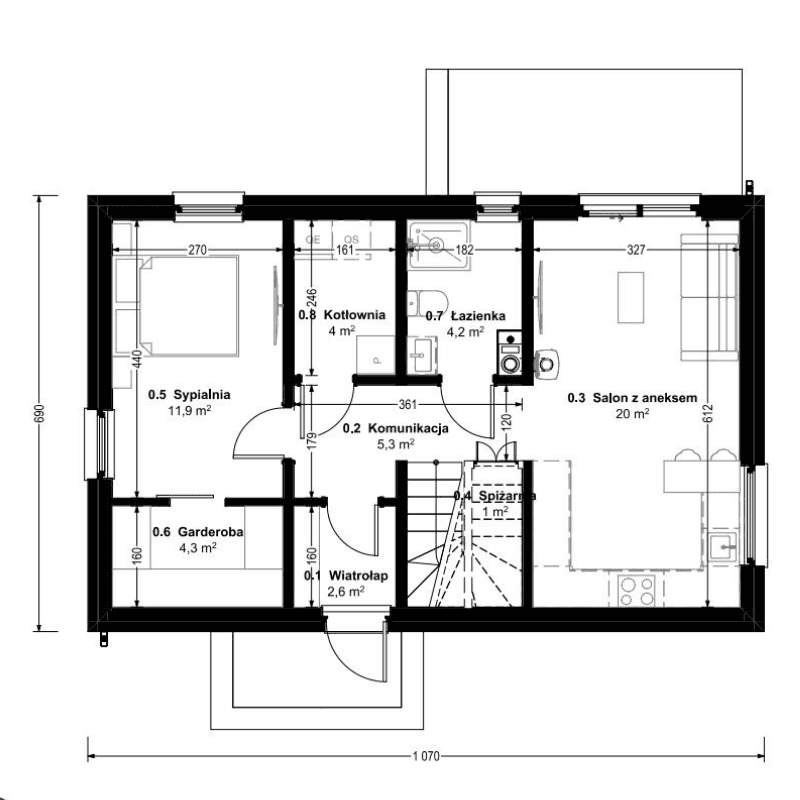 Dom modułowy DH70-7 – DomiHaus, zdjęcie 6