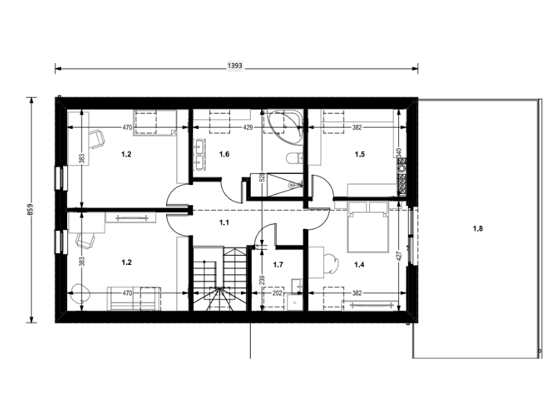 Dom modułowy DH174 – DomiHaus, zdjęcie 7