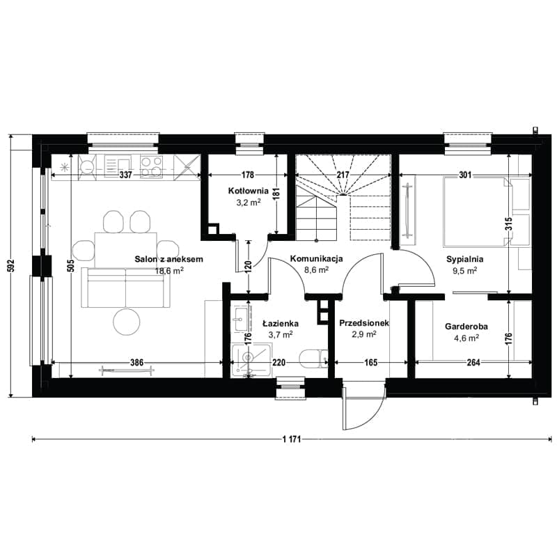 Dom modułowy DH70-6 – DomiHaus, zdjęcie 6