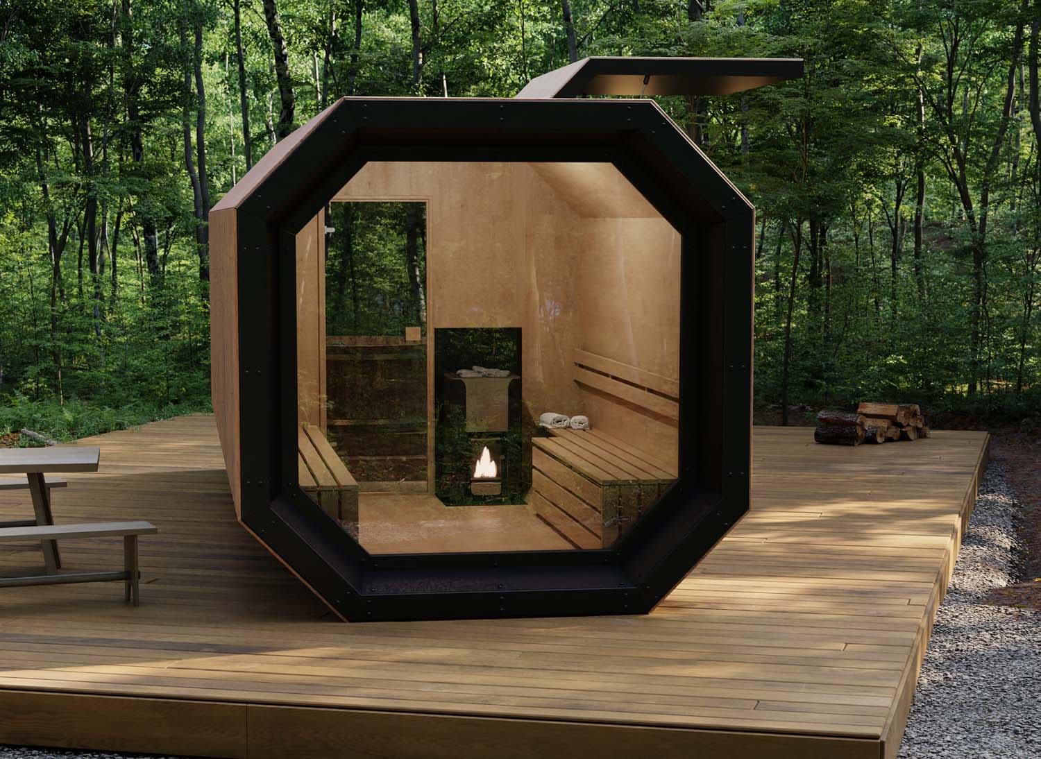 Sauna ogrodowa Q-Premium – Wooden Dream House, zdjęcie 4