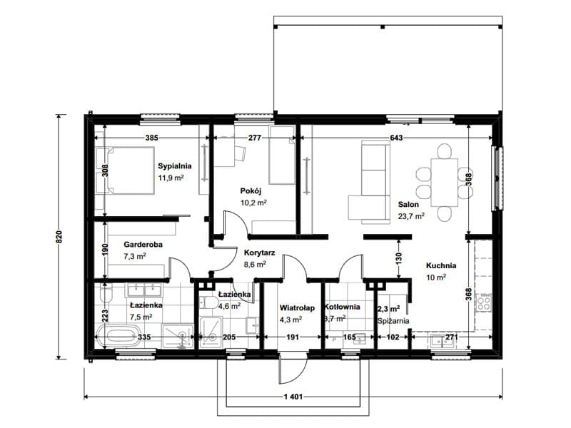 Dom modułowy DH115 – DomiHaus, zdjęcie 5