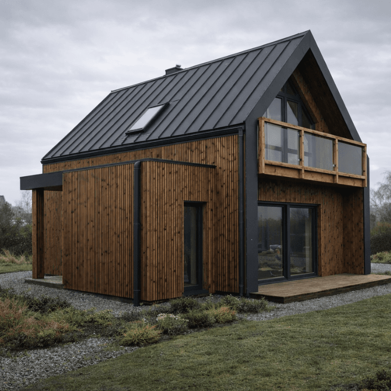Dom modułowy DH47-2P z przedsionkiem – DomiHaus, zdjęcie 3