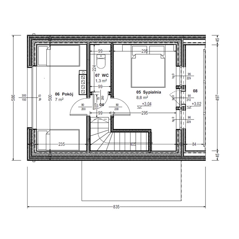 Dom modułowy DH47-2P z przedsionkiem – DomiHaus, zdjęcie 9