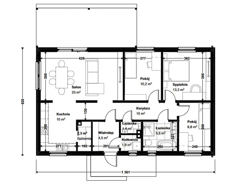 Dom modułowy DH110 – DomiHaus, zdjęcie 7