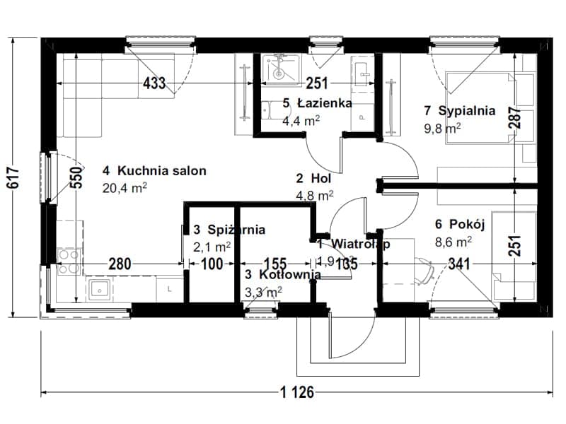 Dom modułowy DH60 – DomiHaus, zdjęcie 3