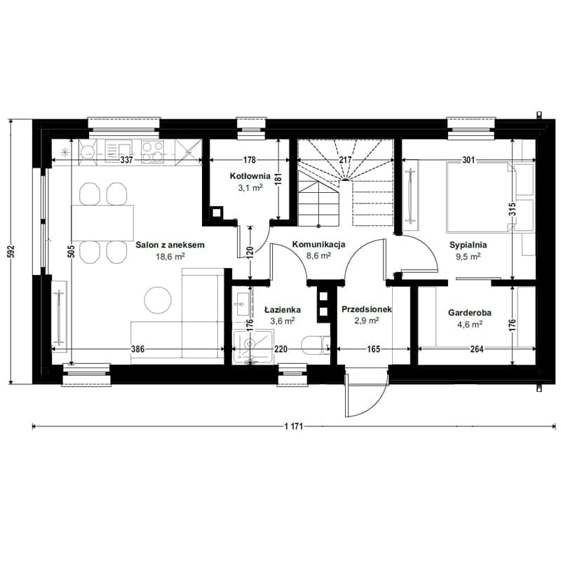 Dom modułowy DH70-5 – DomiHaus, zdjęcie 6